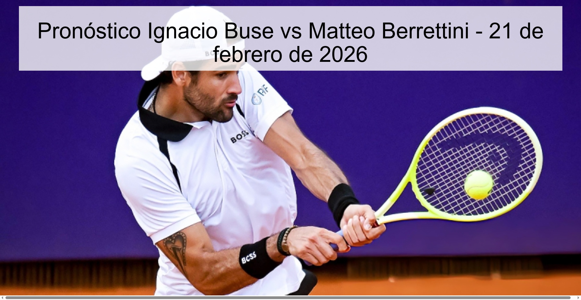 Ignacio Buse vs Matteo Berrettini Prediction – February 21, 2026