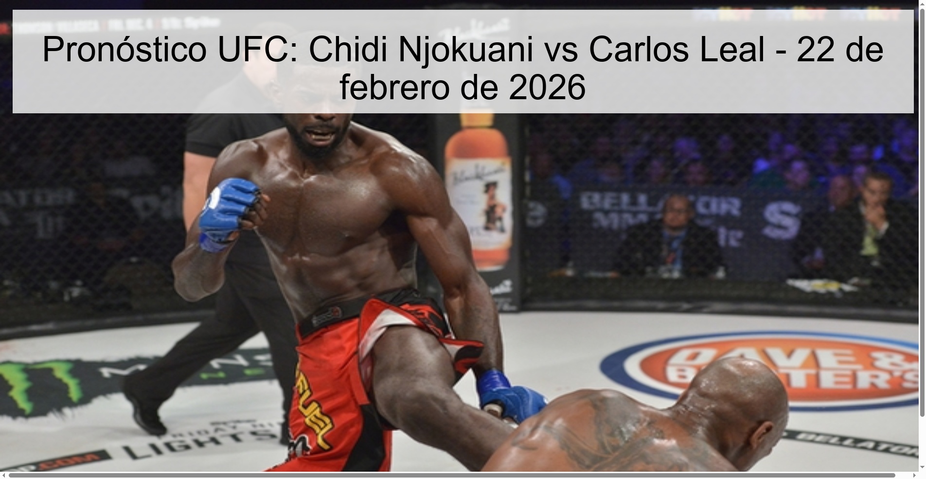 Pronóstico UFC: Chidi Njokuani vs Carlos Leal - 22 de febrero de 2026