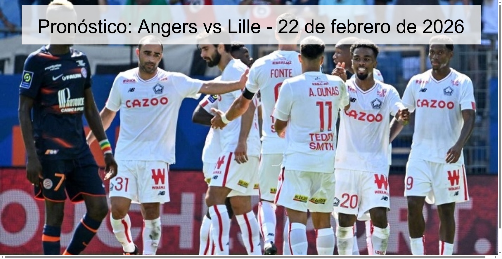 Pronóstico: Angers vs Lille - 22 de febrero de 2026