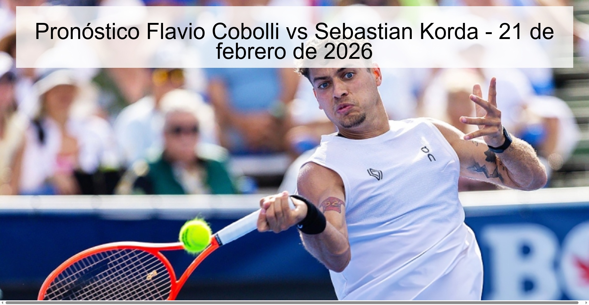 Flavio Cobolli vs Sebastian Korda Prediction – February 21, 2026
