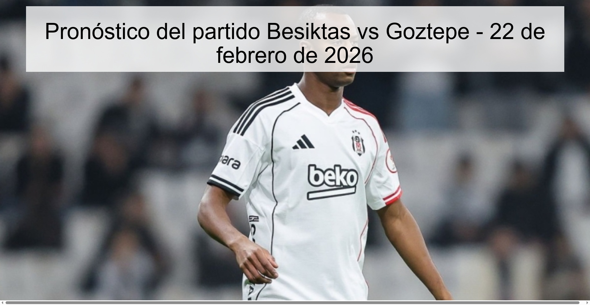 Pronóstico del partido Besiktas vs Goztepe - 22 de febrero de 2026