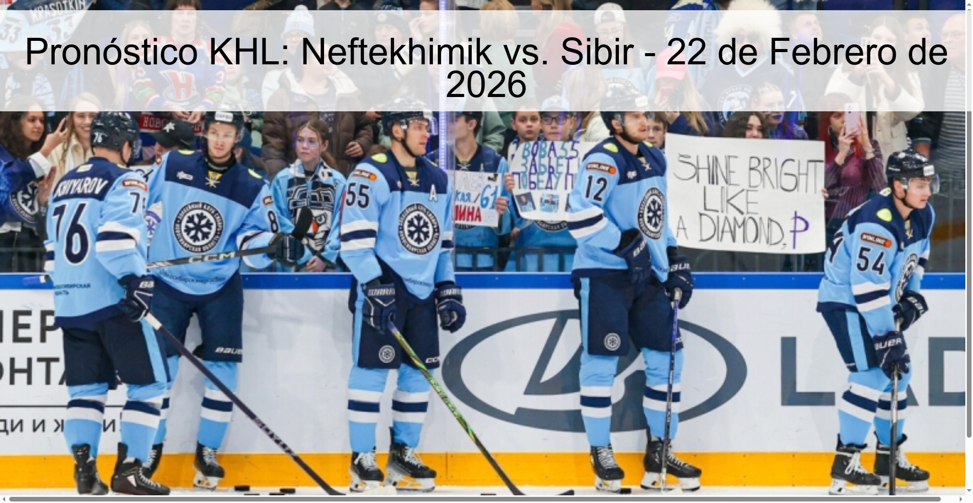 KHL Prediction: Neftekhimik vs. Sibir - February 22, 2026