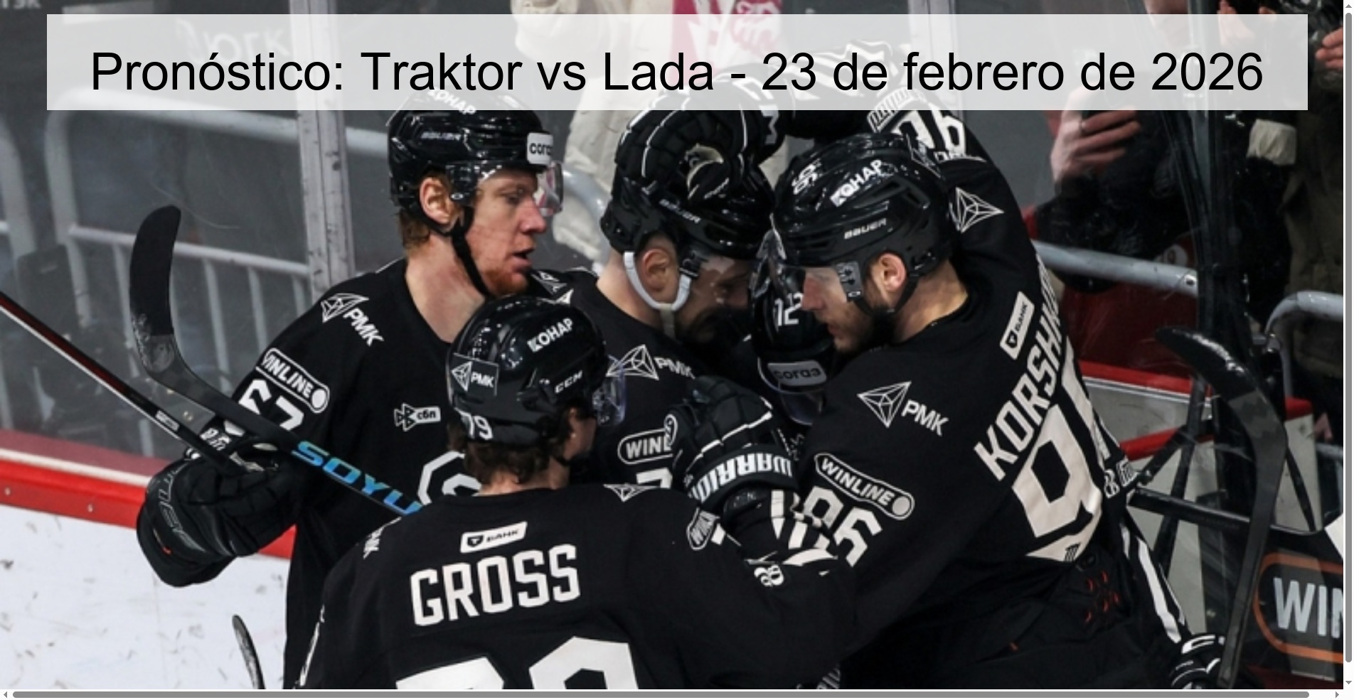 Pronóstico: Traktor vs Lada - 23 de febrero de 2026
