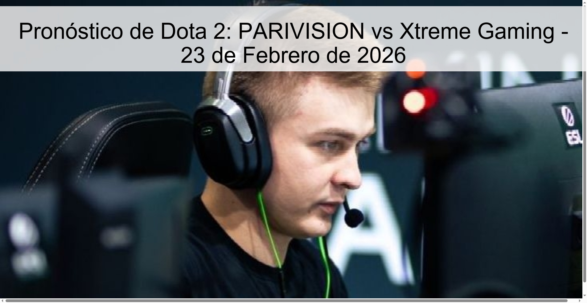 Dota 2 Prediction: PARIVISION vs Xtreme Gaming - February 23, 2026