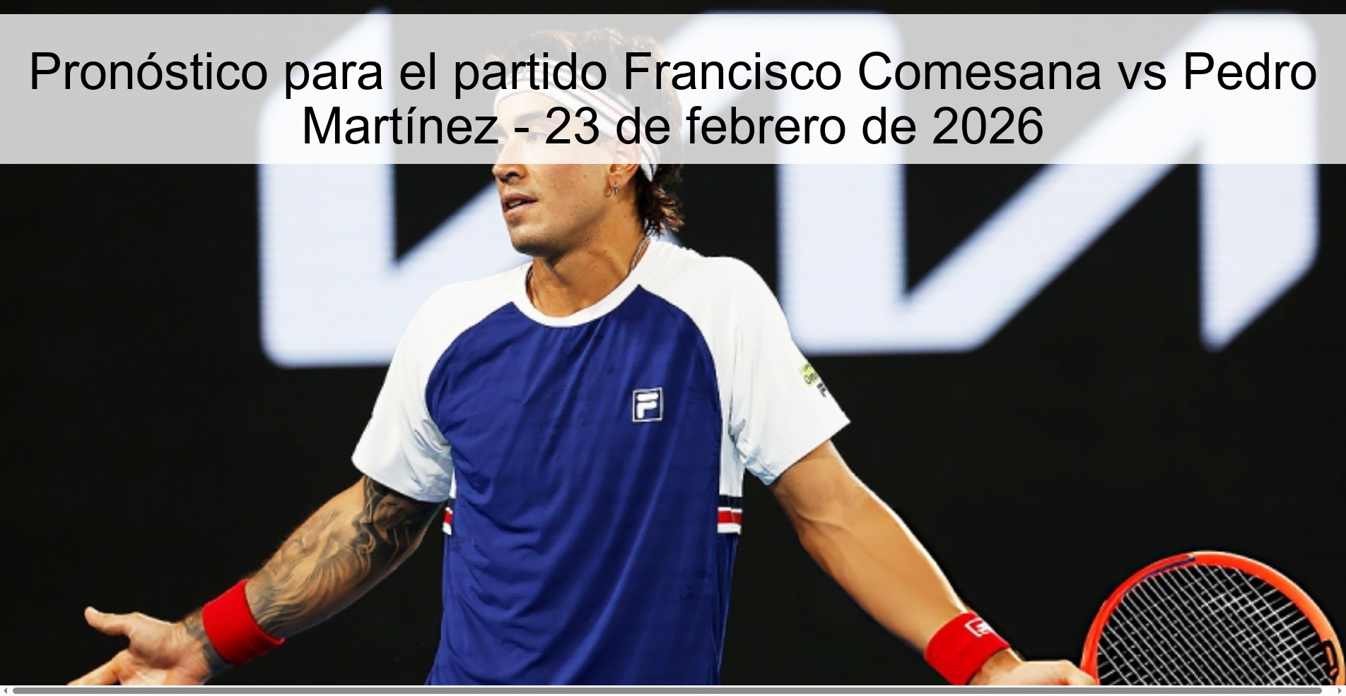 Prediction for the match Francisco Comesana vs Pedro Martínez - February 23, 2026