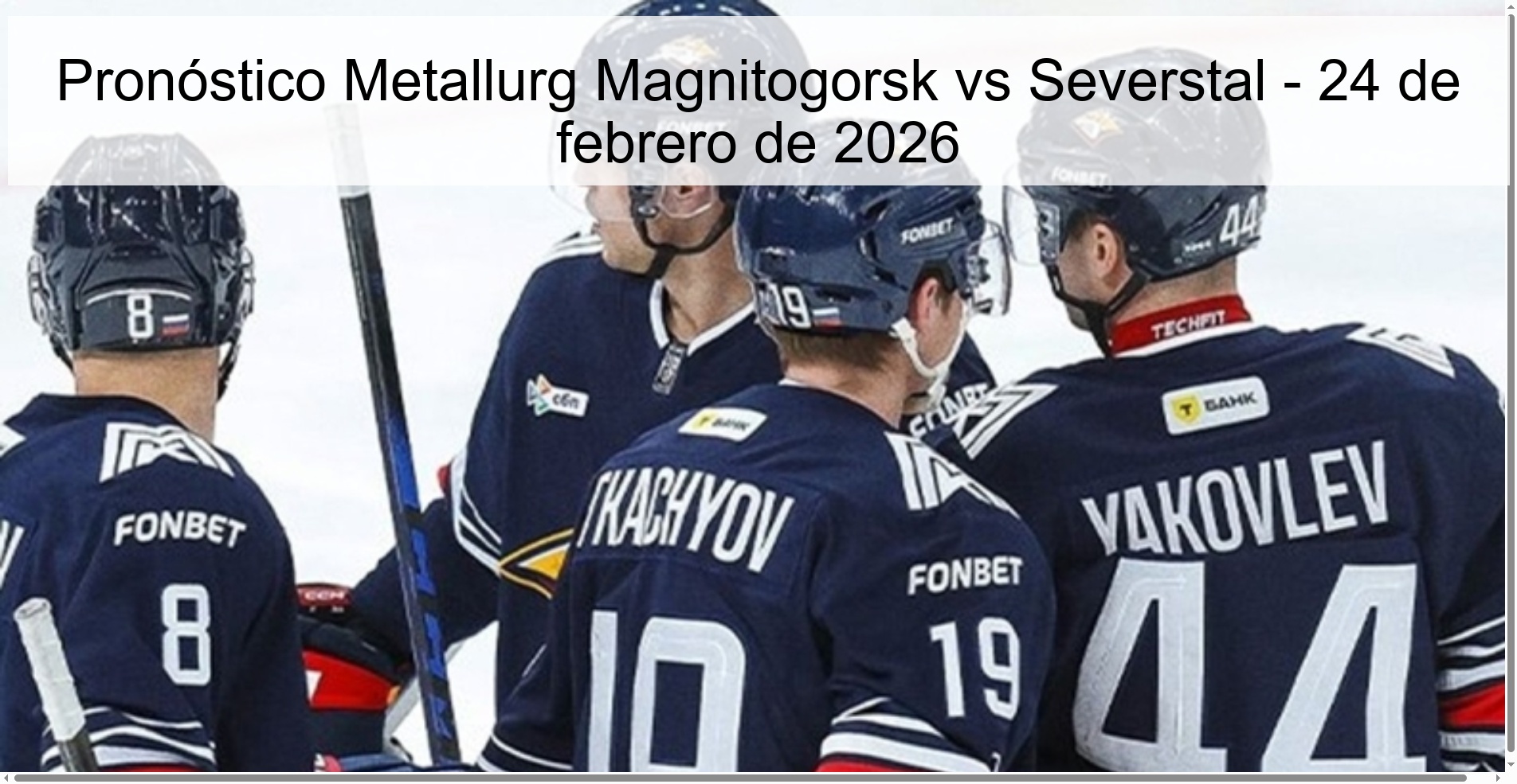 Metallurg Magnitogorsk vs Severstal Prediction – February 24, 2026
