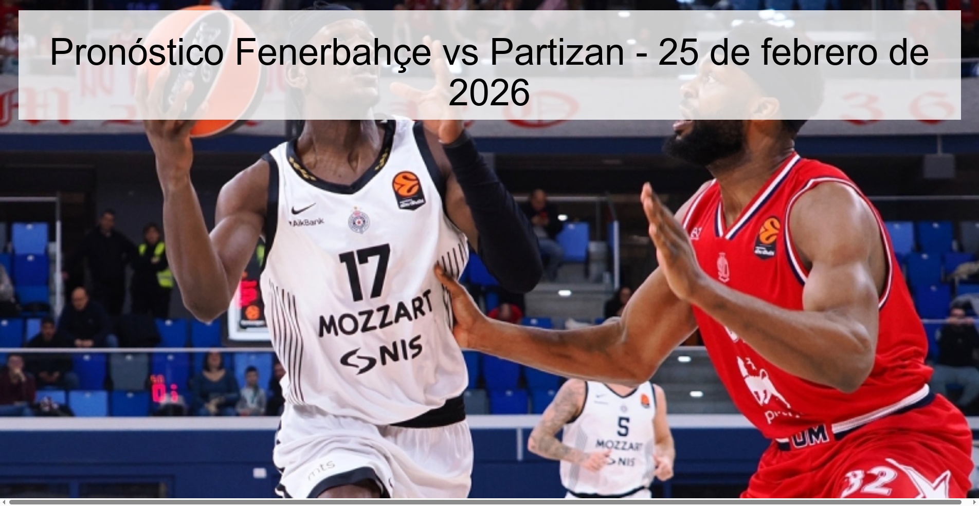 Pronóstico Fenerbahçe vs Partizan - 25 de febrero de 2026