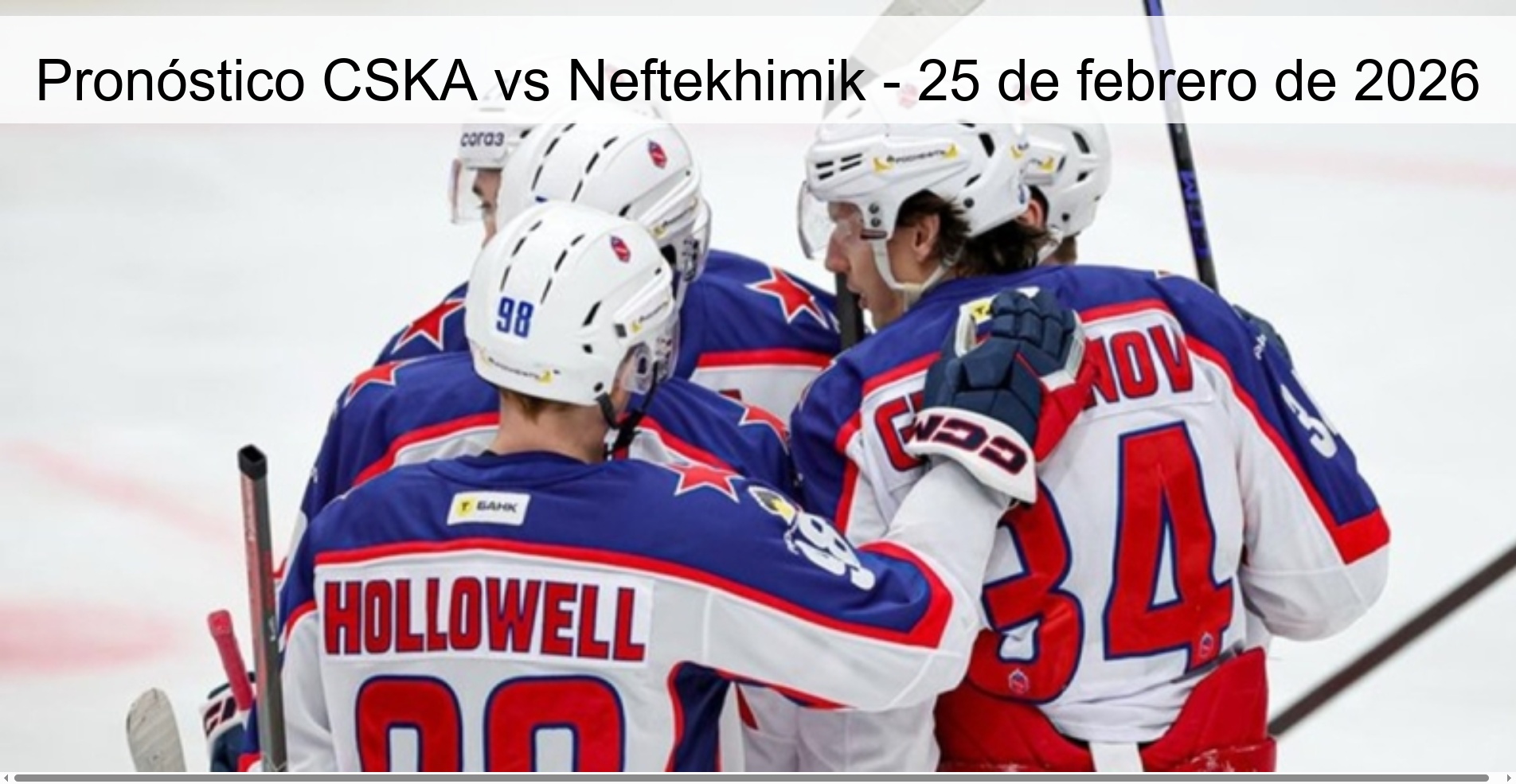 Pronóstico CSKA vs Neftekhimik - 25 de febrero de 2026