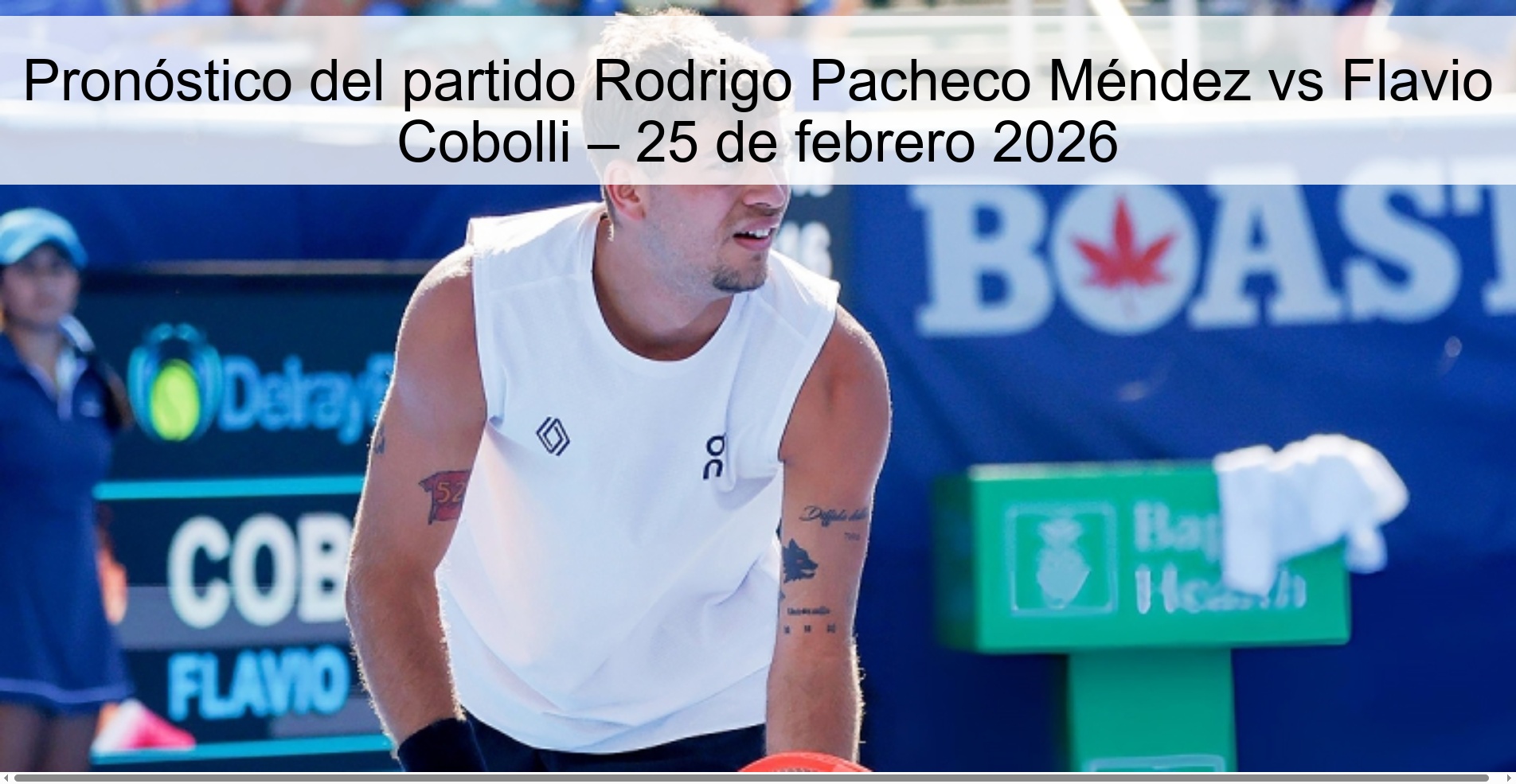 Rodrigo Pacheco Méndez vs Flavio Cobolli match prediction – February 25, 2026