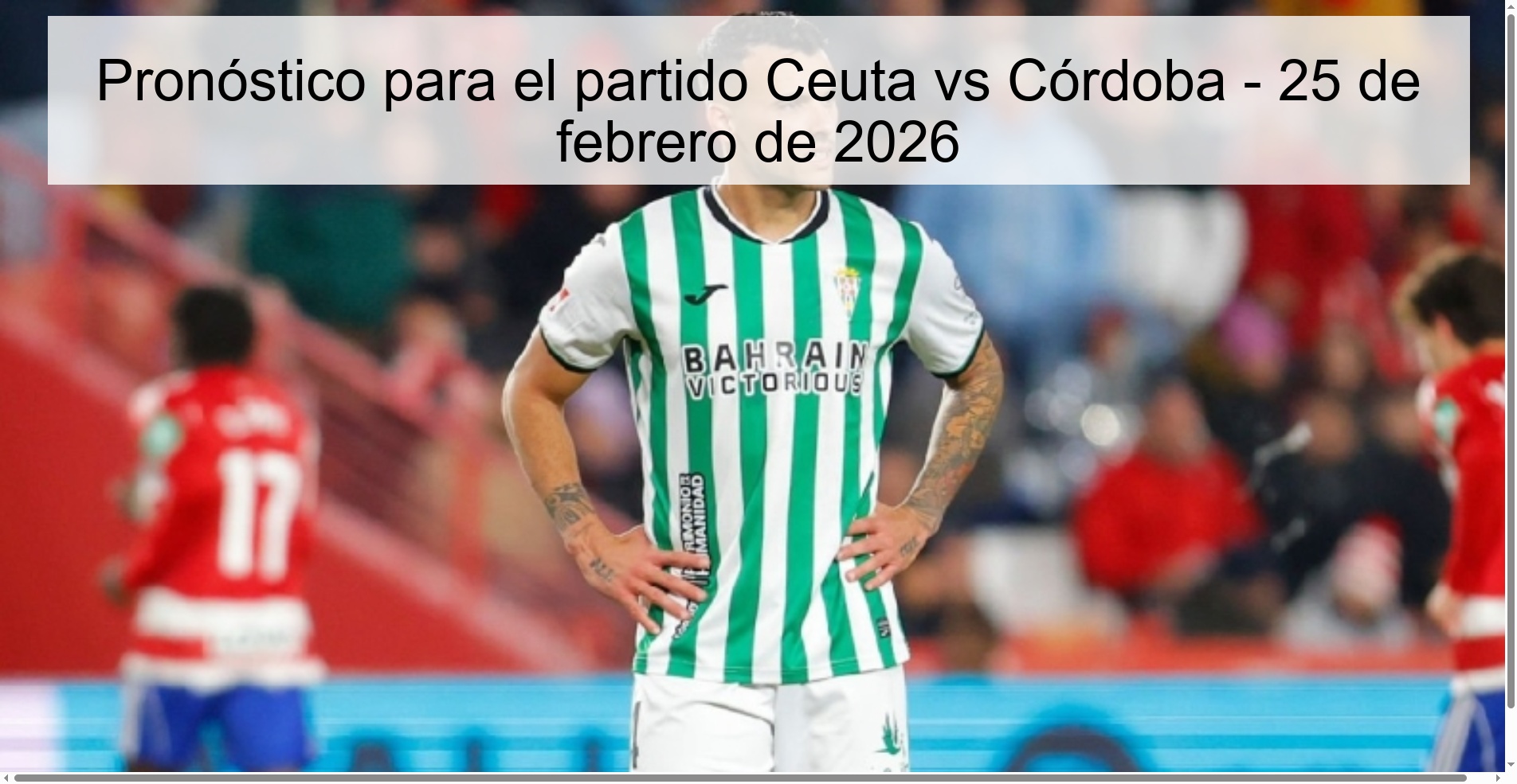 Prediction for the match Ceuta vs Córdoba - February 25, 2026
