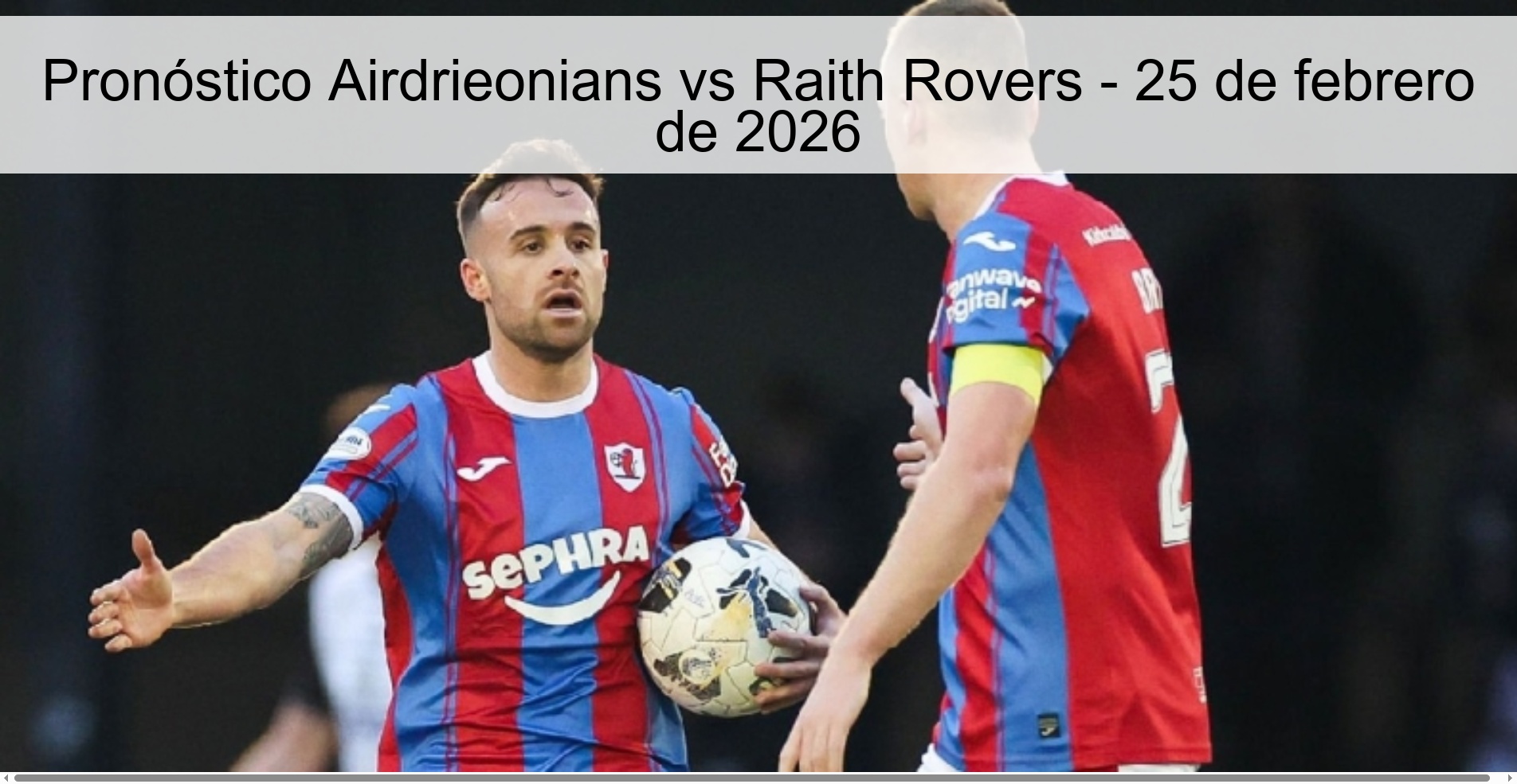 Airdrieonians vs Raith Rovers Prediction – February 25, 2026