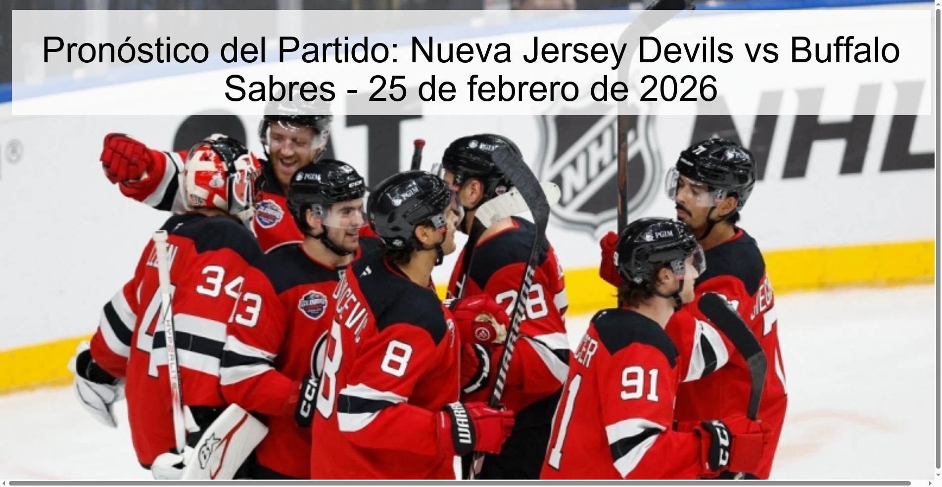 Match Prediction: New Jersey Devils vs Buffalo Sabers - February 25, 2026