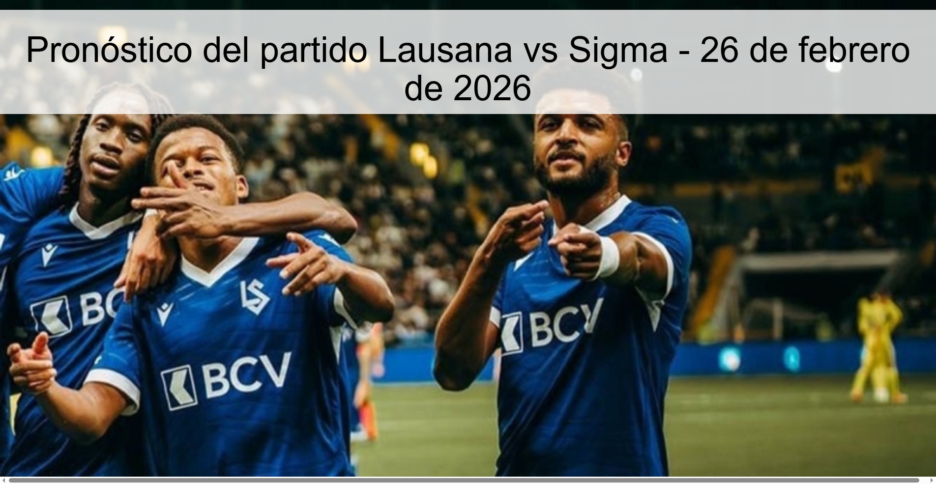 Lausanne vs Sigma Prediction – February 26, 2026