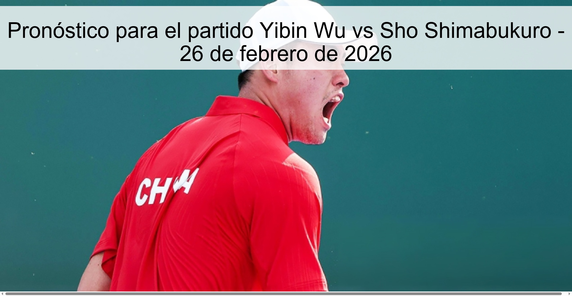 Pronóstico para el partido Yibin Wu vs Sho Shimabukuro - 26 de febrero de 2026