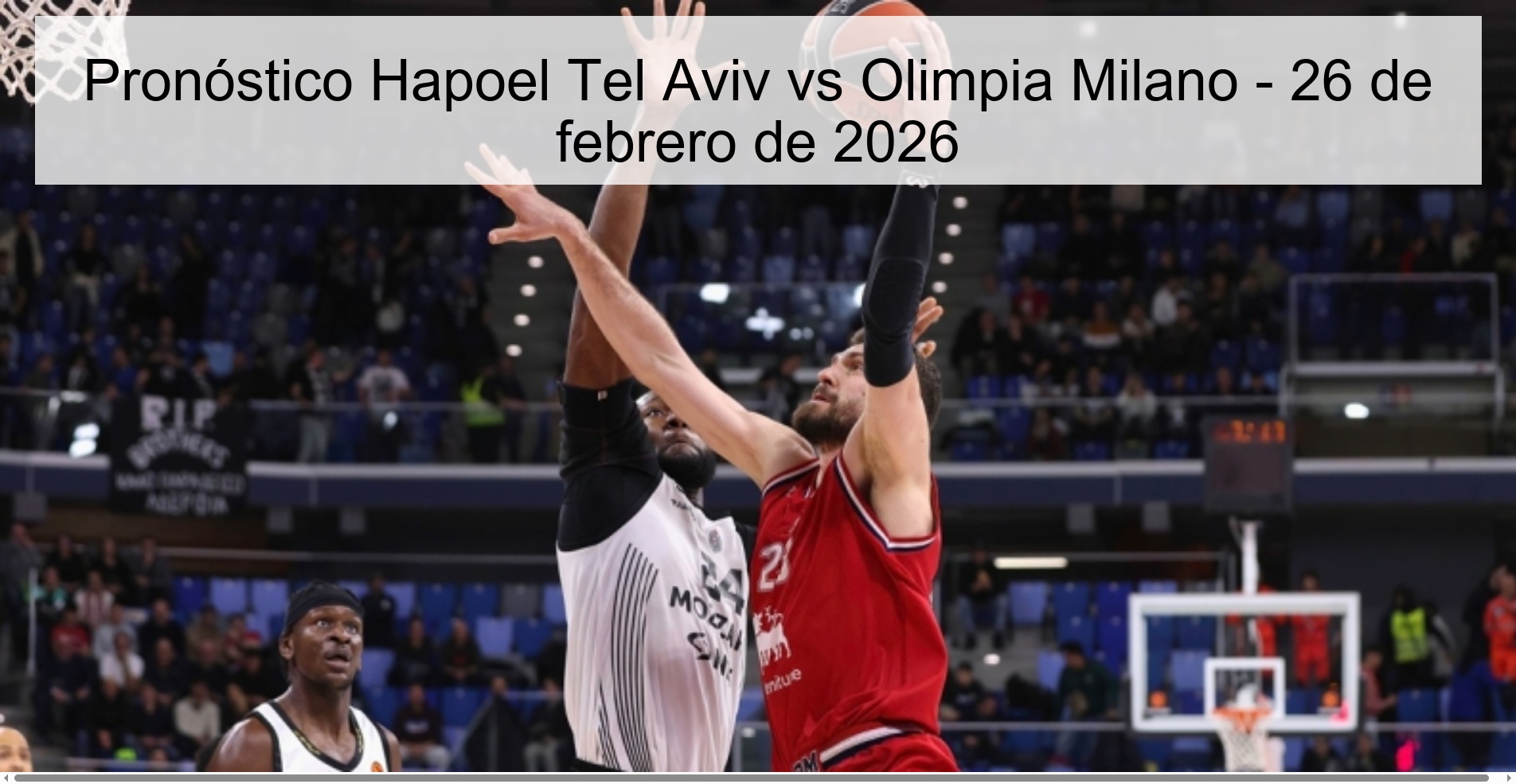 Pronóstico Hapoel Tel Aviv vs Olimpia Milano - 26 de febrero de 2026