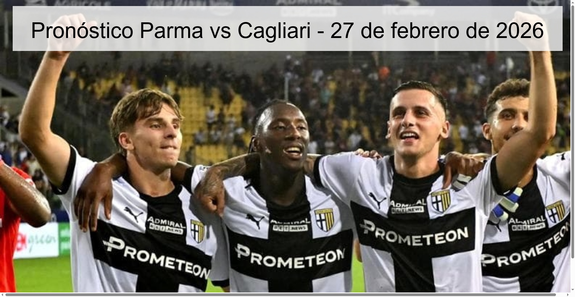 Pronóstico Parma vs Cagliari - 27 de febrero de 2026