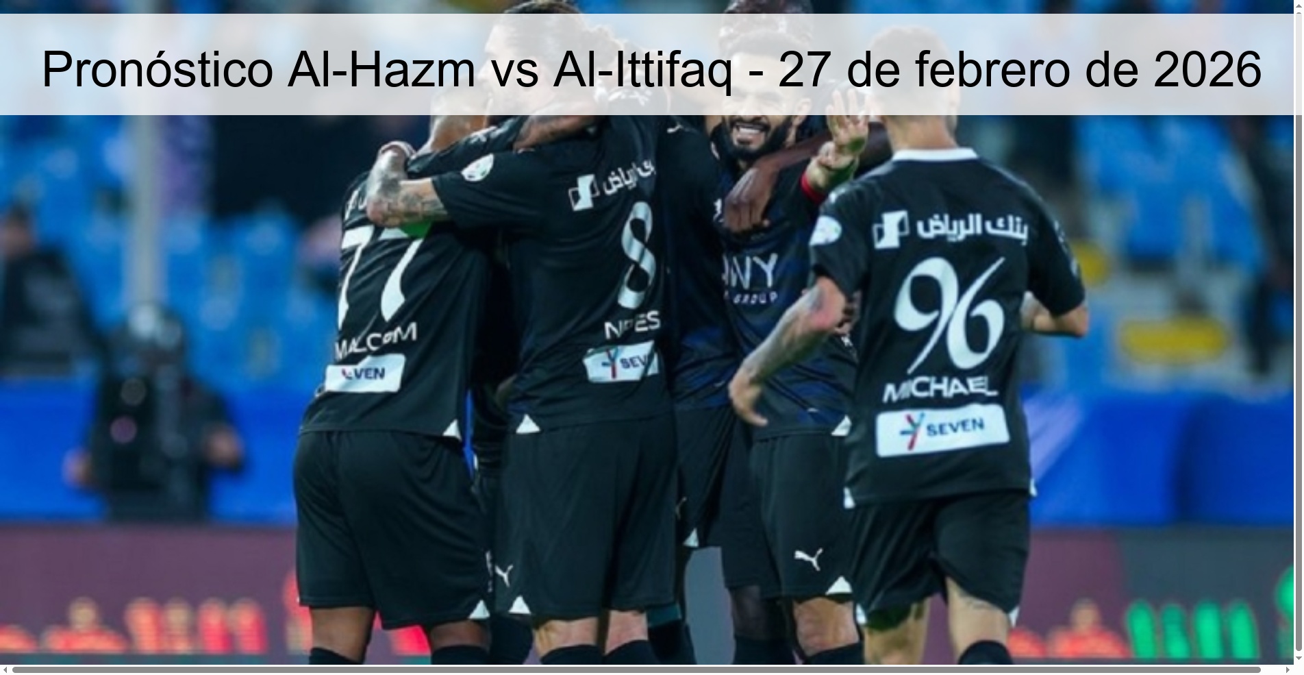 Al-Hazm vs Al-Ittifaq Prediction – February 27, 2026 Al-Hazm vs Al-Ittifaq Prediction – February 27, 2026