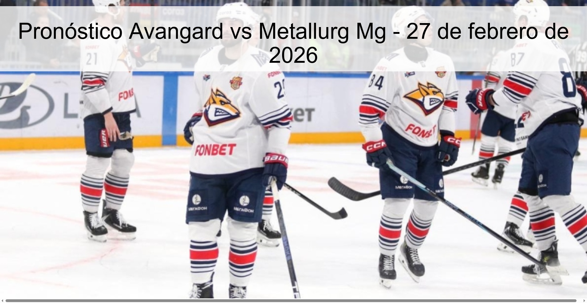 Avangard vs Metallurg Mg Prediction – February 27, 2026