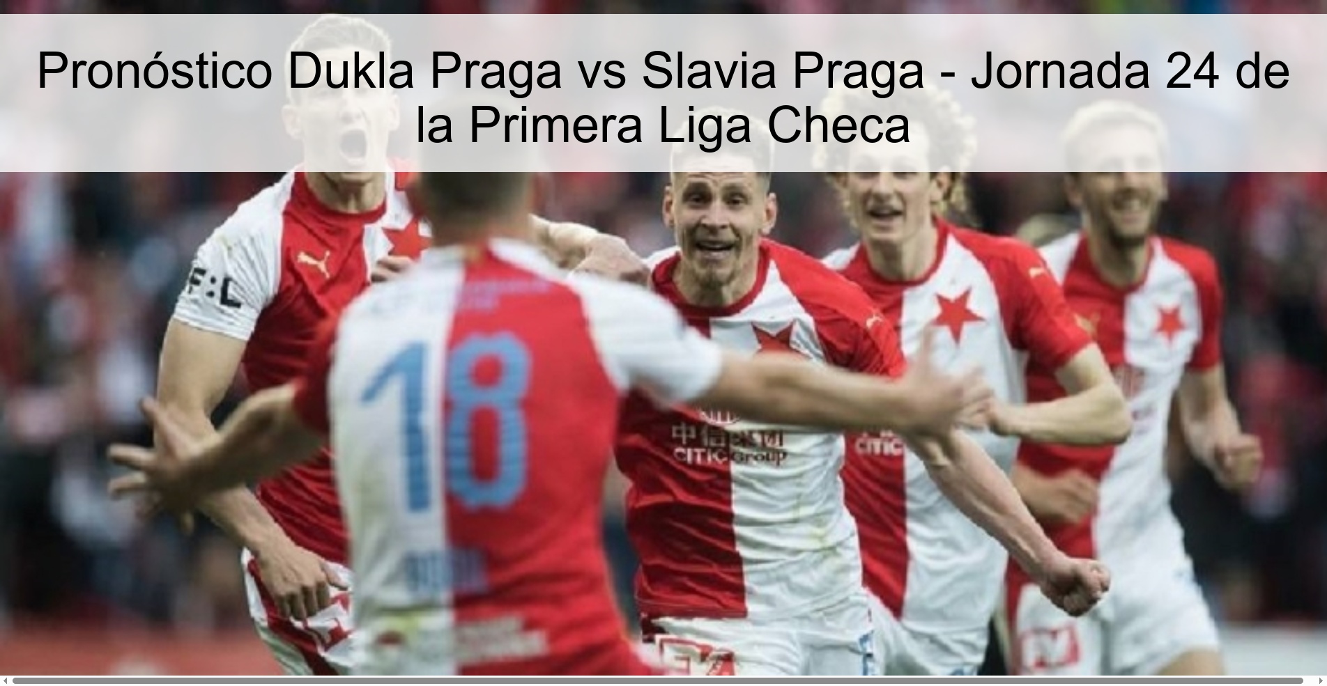 Pronóstico Dukla Praga vs Slavia Praga - Jornada 24 de la Primera Liga Checa Pronóstico Dukla Praga vs Slavia Praga - Jornada 24 de la Primera Liga Checa