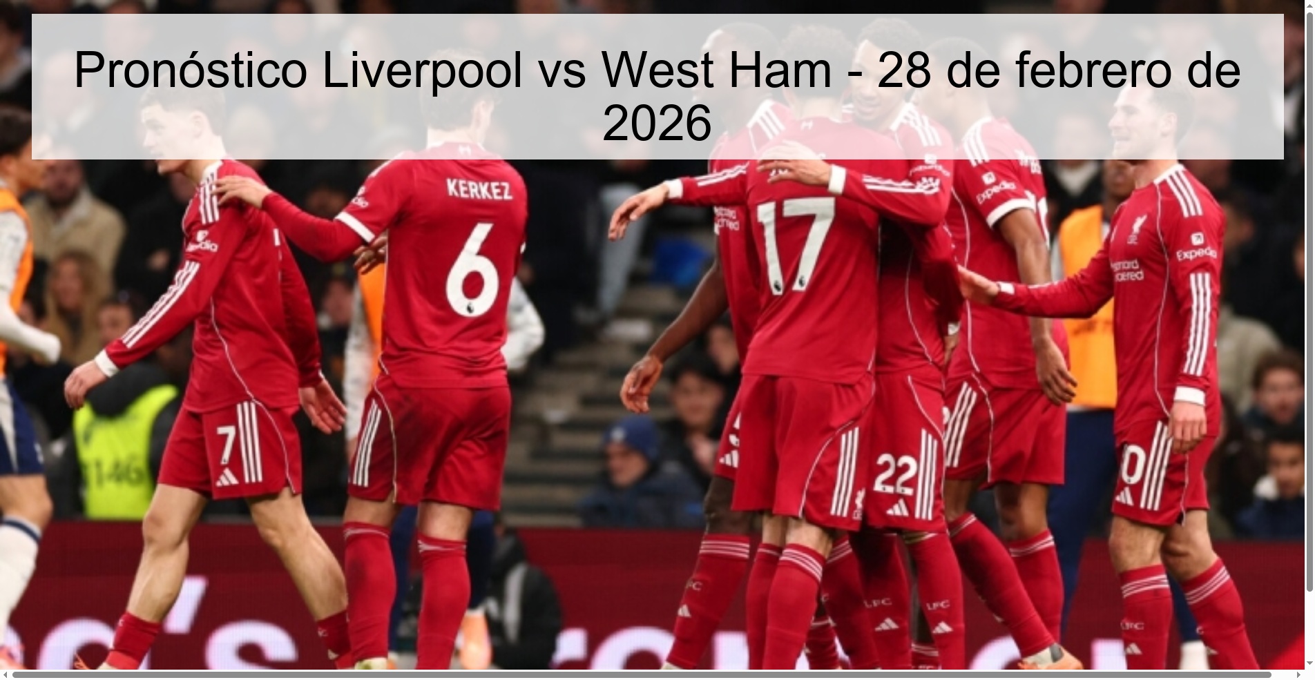 Liverpool vs West Ham Prediction – February 28, 2026