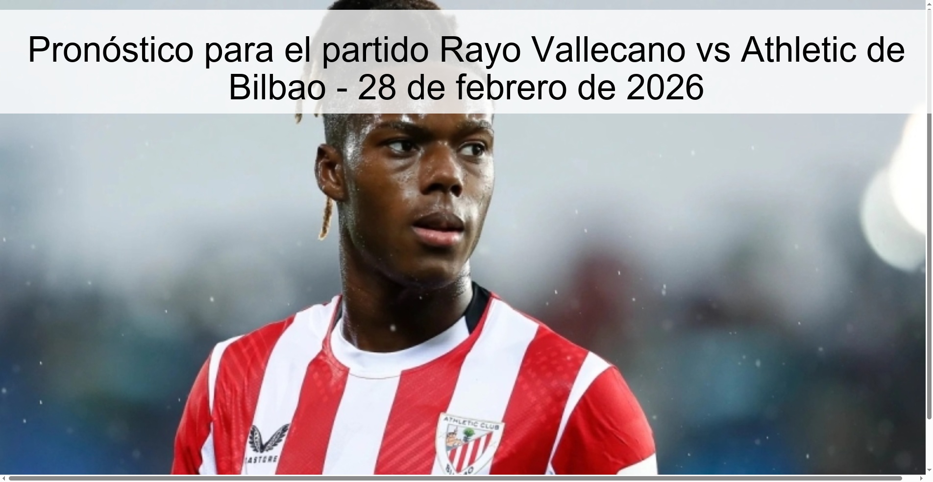 Pronóstico para el partido Rayo Vallecano vs Athletic de Bilbao - 28 de febrero de 2026