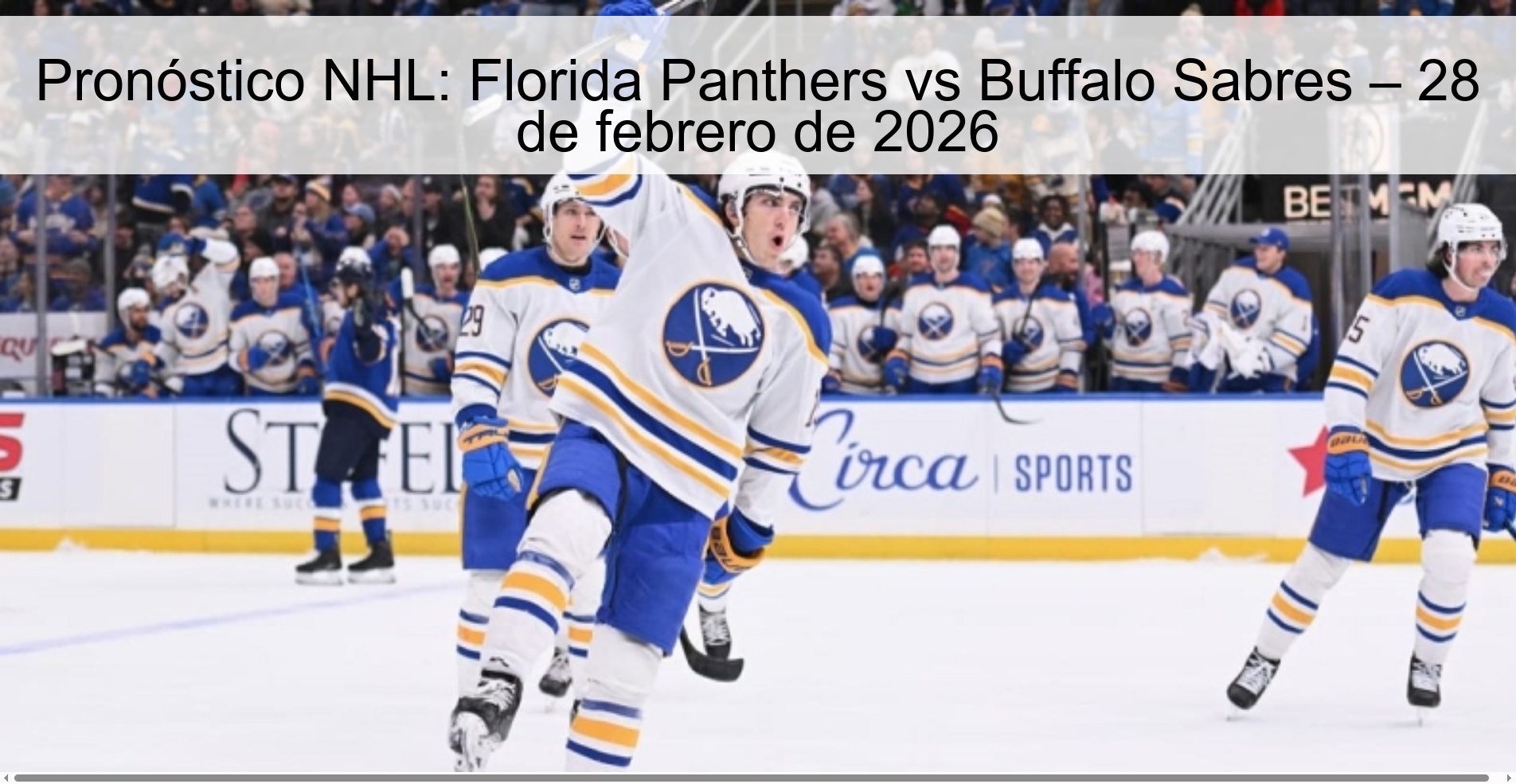 Pronóstico NHL: Florida Panthers vs Buffalo Sabres – 28 de febrero de 2026