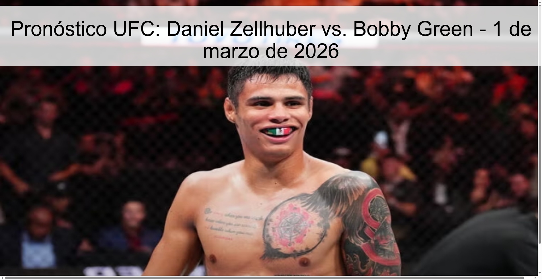 UFC Prediction: Daniel Zellhuber vs. Bobby Green – March 1, 2026