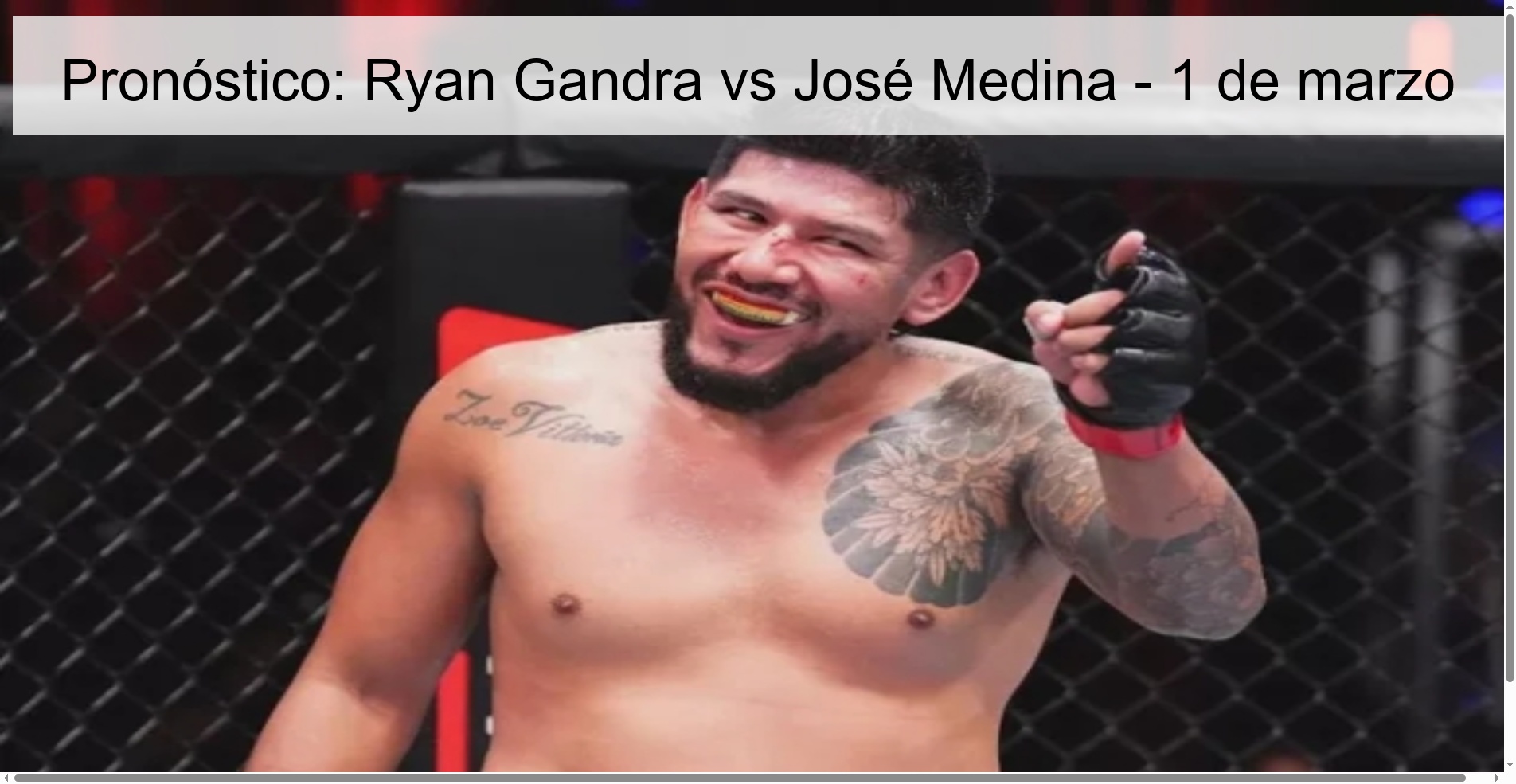 Prediction: Ryan Gandra vs José Medina - March 1