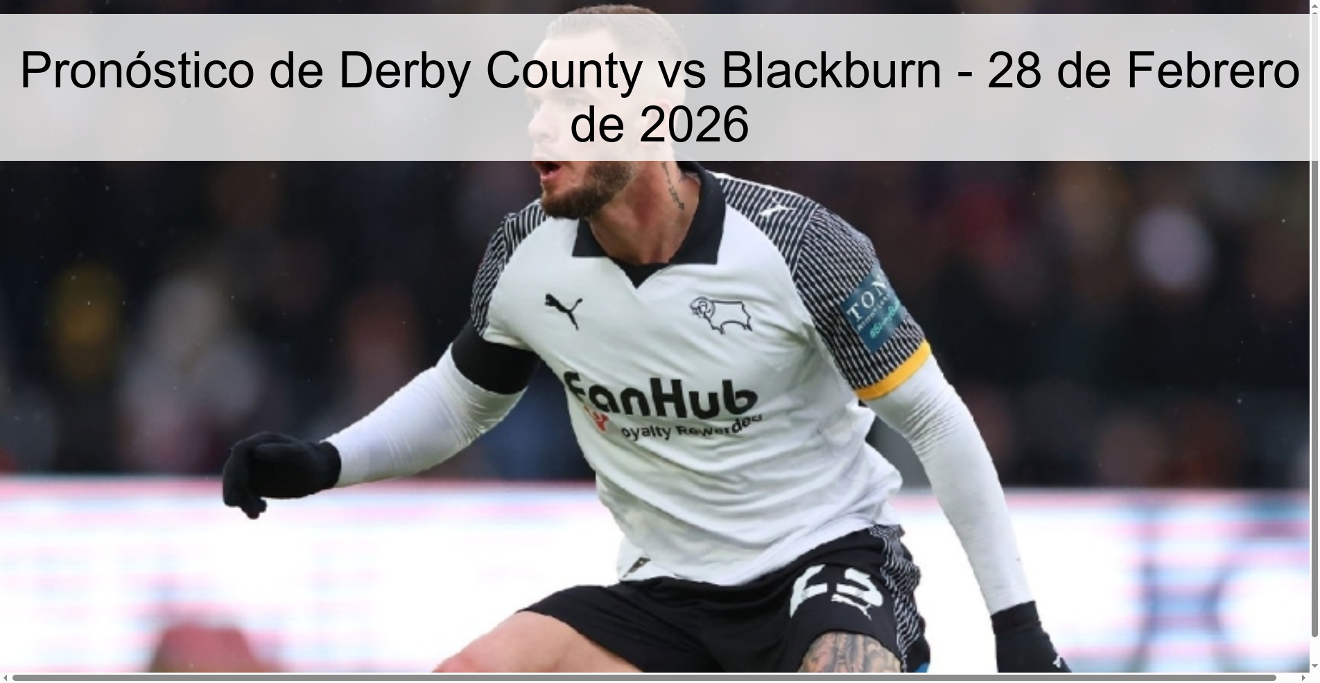 Pronóstico de Derby County vs Blackburn - 28 de Febrero de 2026