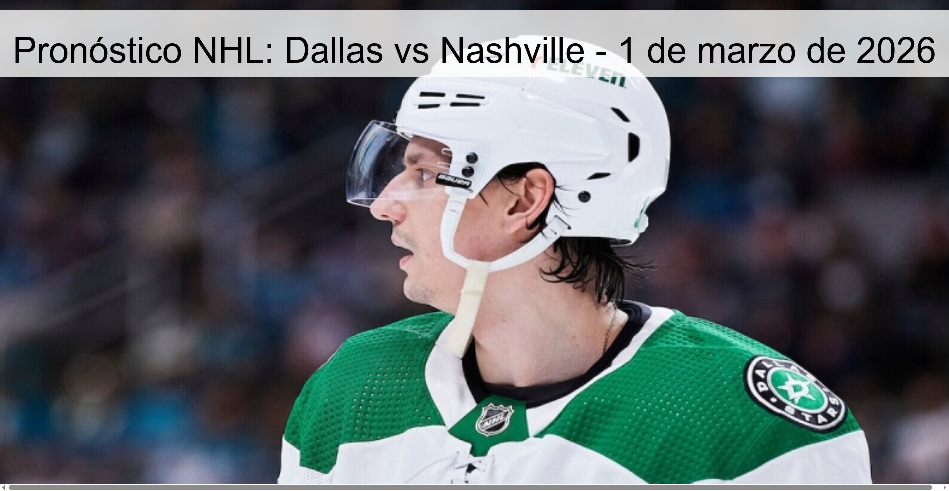 NHL Prediction: Dallas vs Nashville – March 1, 2026