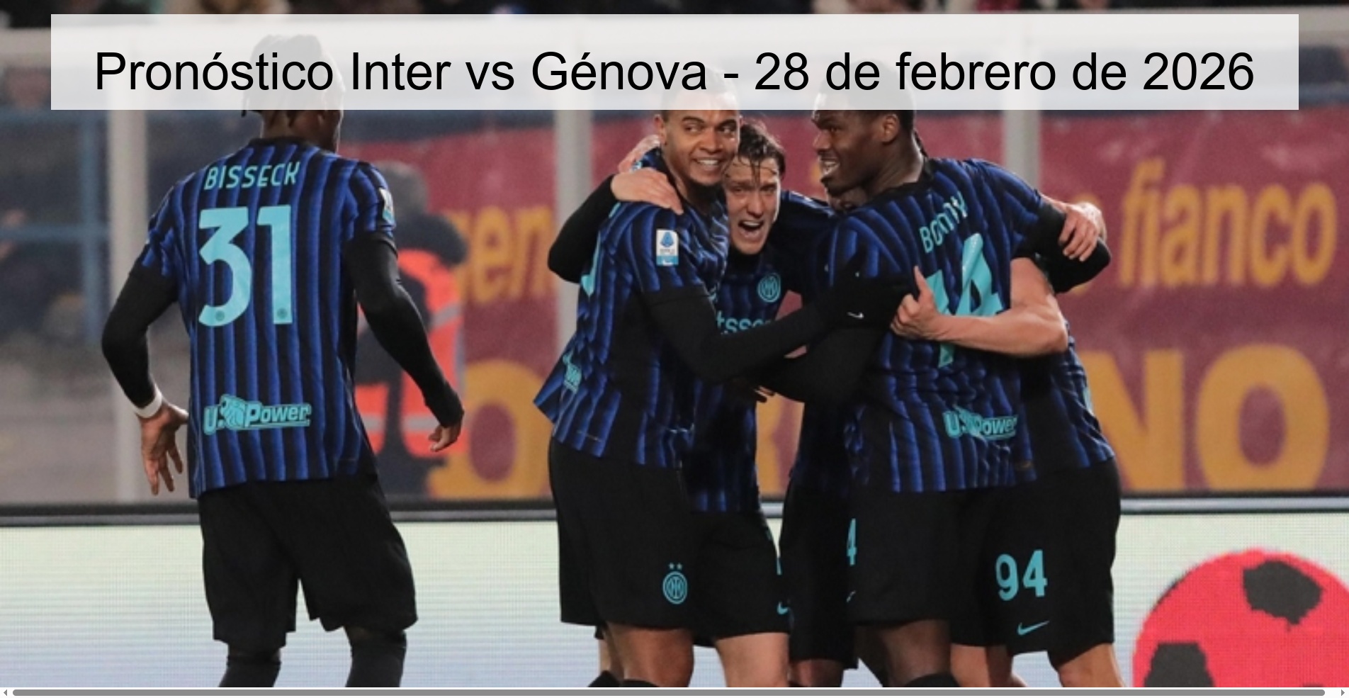 Pronóstico Inter vs Génova - 28 de febrero de 2026