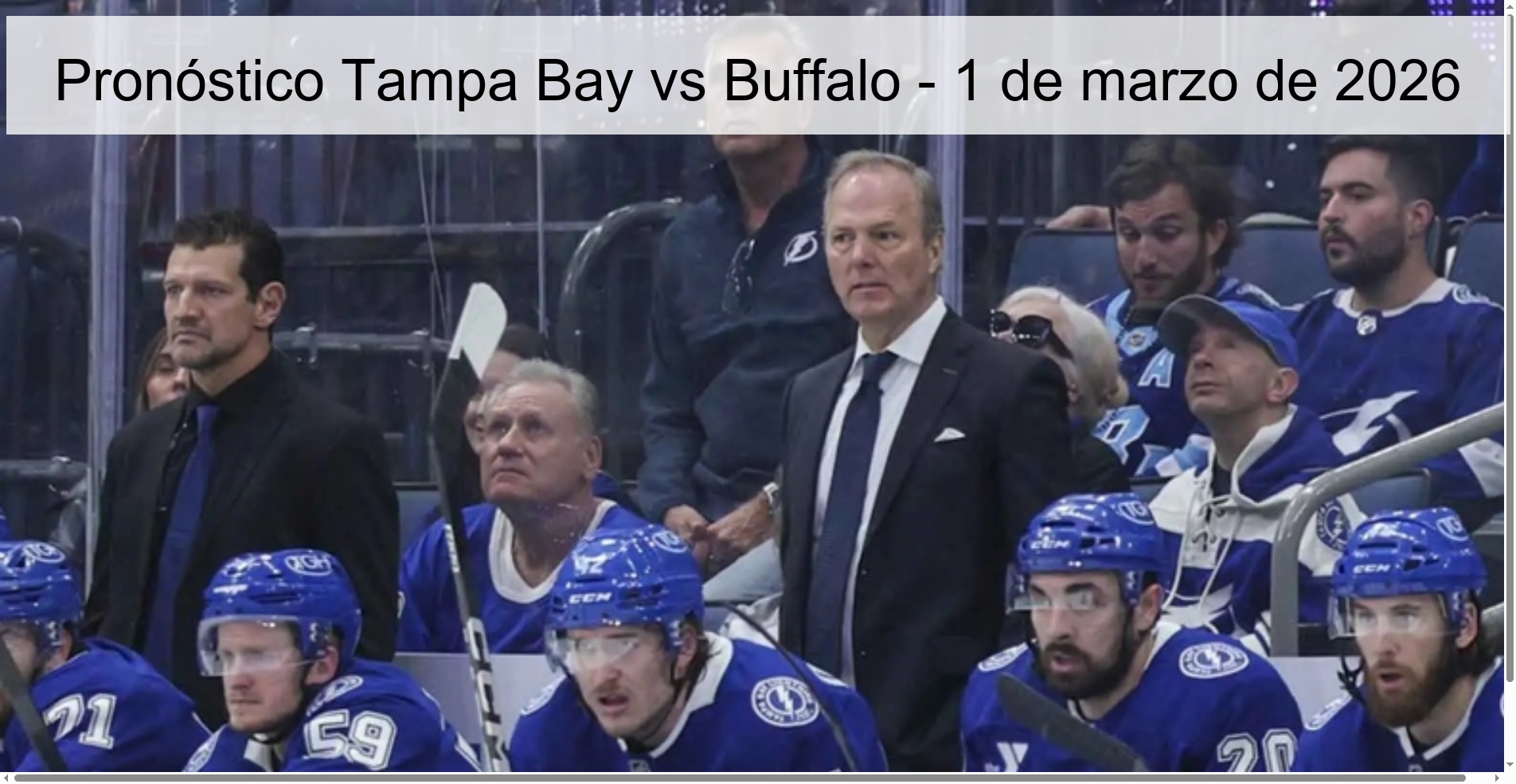 Tampa Bay vs Buffalo Prediction – March 1, 2026