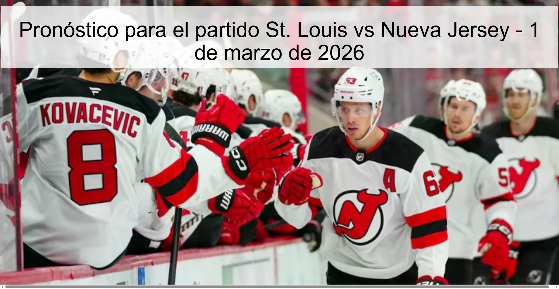 Prediction for the match St. Louis vs New Jersey - March 1, 2026