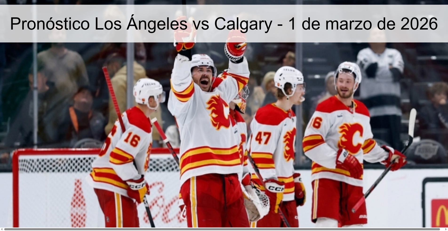 Los Angeles vs Calgary Prediction – March 1, 2026