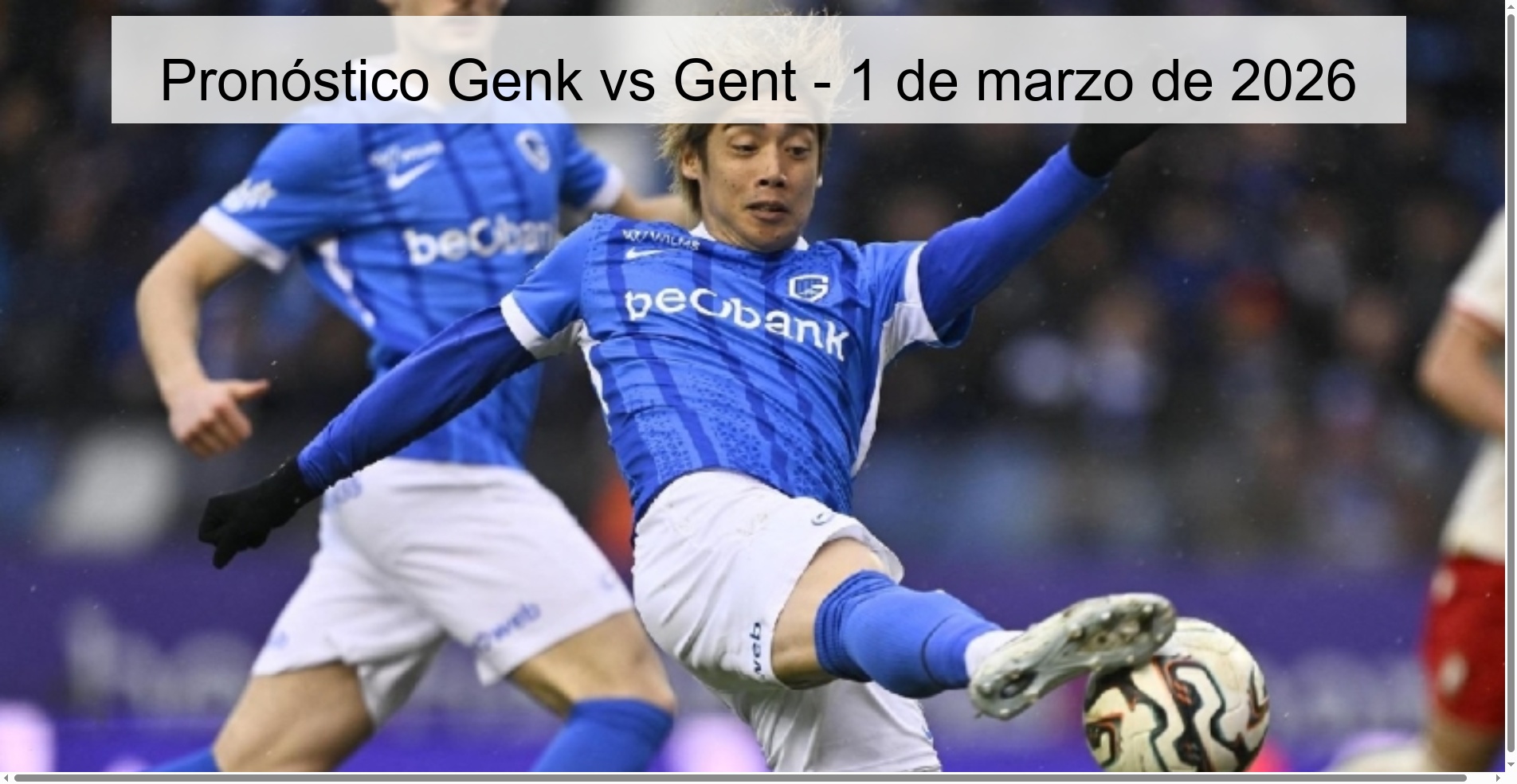 Genk vs Gent Prediction – March 1, 2026