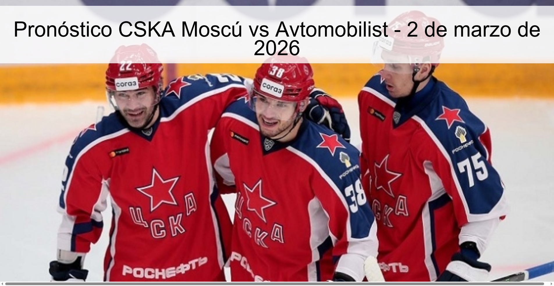 Pronóstico CSKA Moscú vs Avtomobilist - 2 de marzo de 2026
