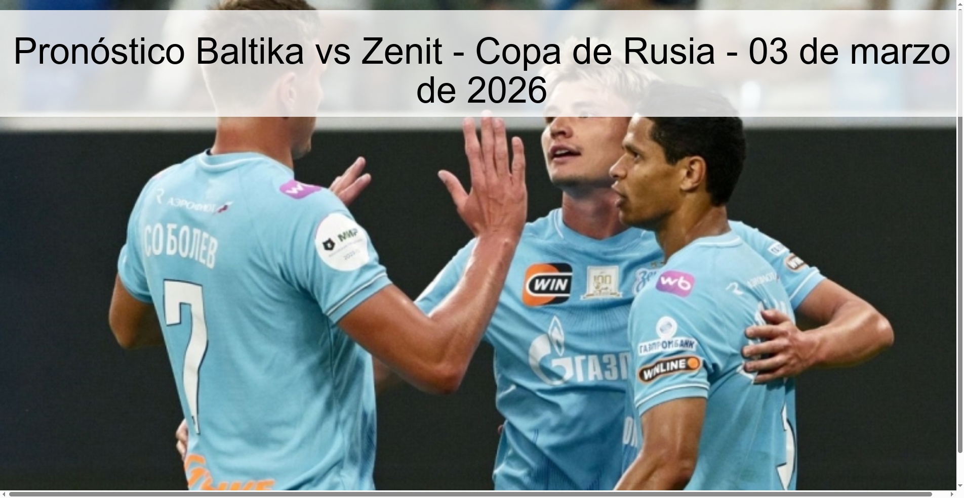 Baltika vs Zenit Prediction - Russian Cup - March 3, 2026