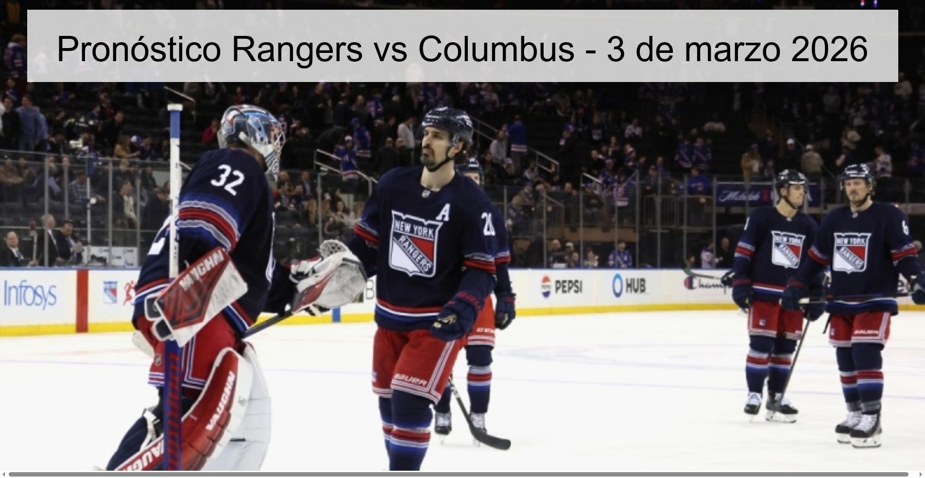 Pronóstico Rangers vs Columbus - 3 de marzo 2026