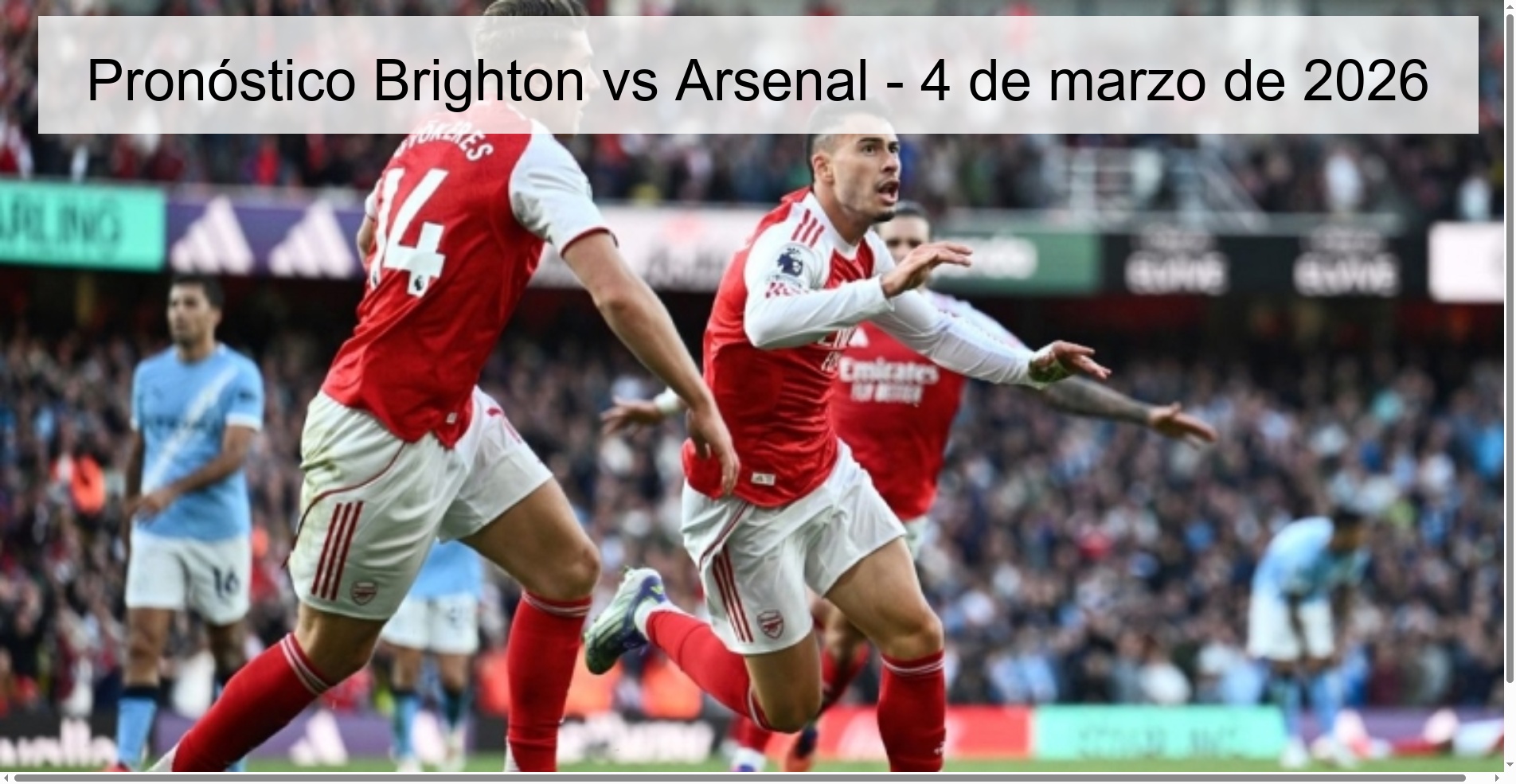 Brighton vs Arsenal Prediction – March 4, 2026 Brighton vs Arsenal Prediction – March 4, 2026