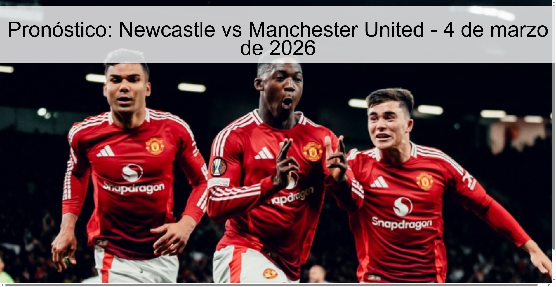 Prediction: Newcastle vs Manchester United - March 4, 2026