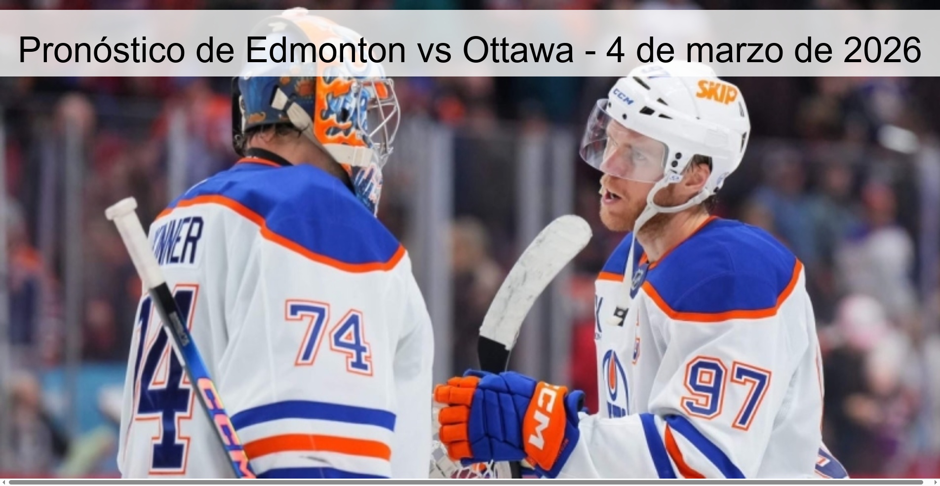 Edmonton vs Ottawa Prediction – March 4, 2026