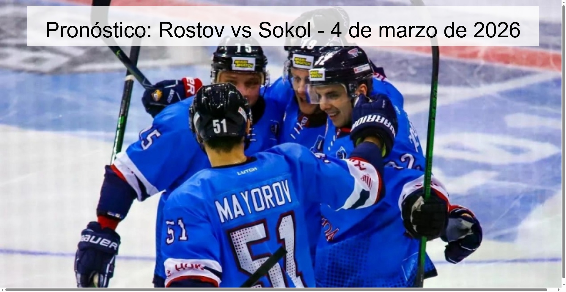 Pronóstico: Rostov vs Sokol - 4 de marzo de 2026