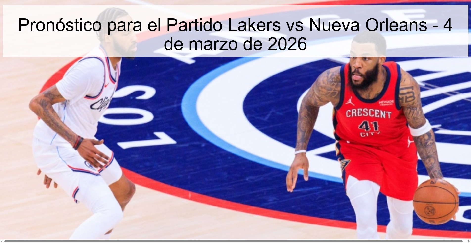 Prediction for the Lakers vs New Orleans Game - March 4, 2026