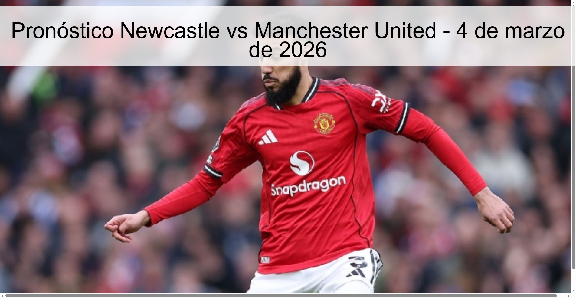 Newcastle vs Manchester United Prediction – March 4, 2026