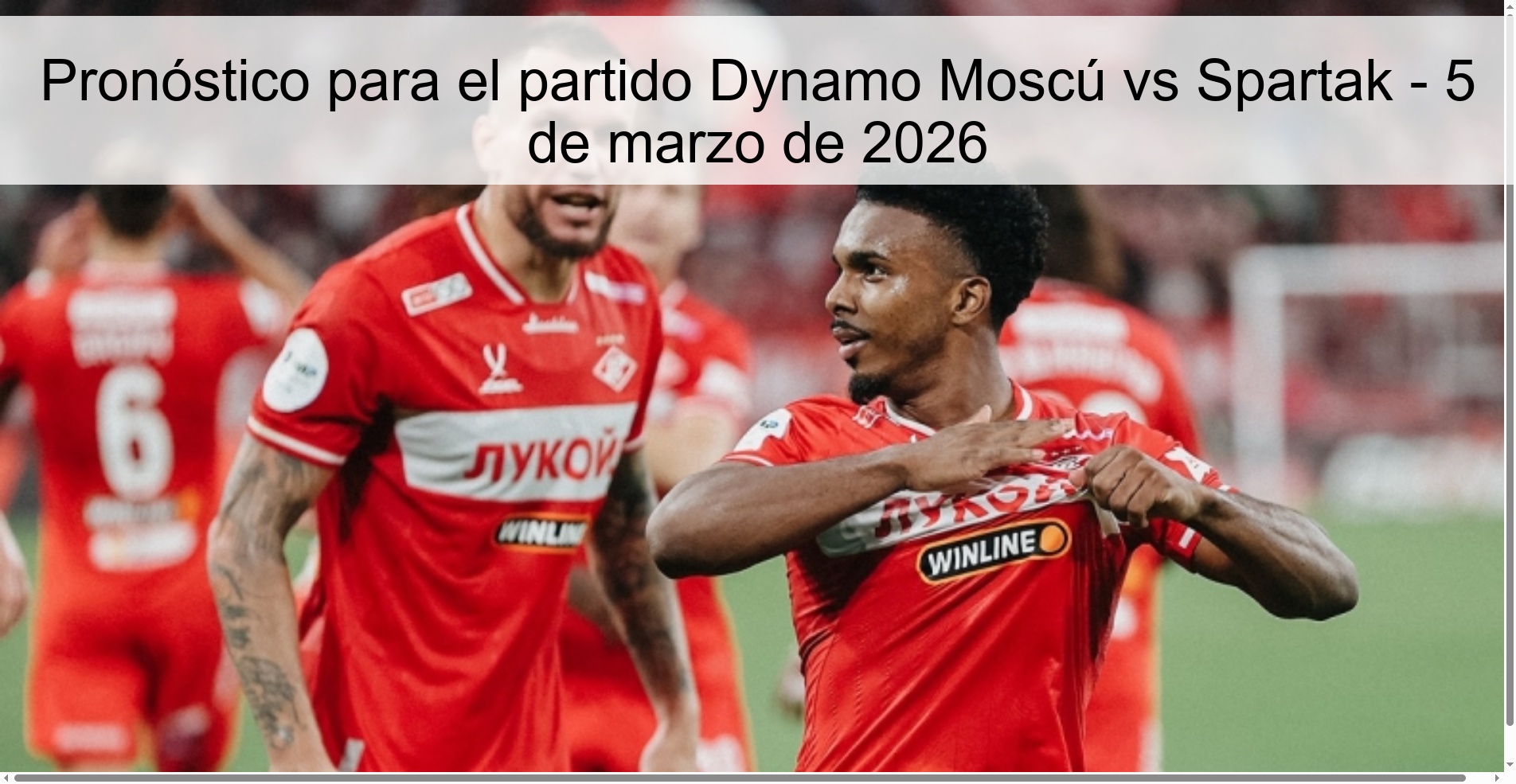 Prediction for the match Dynamo Moscow vs Spartak - March 5, 2026