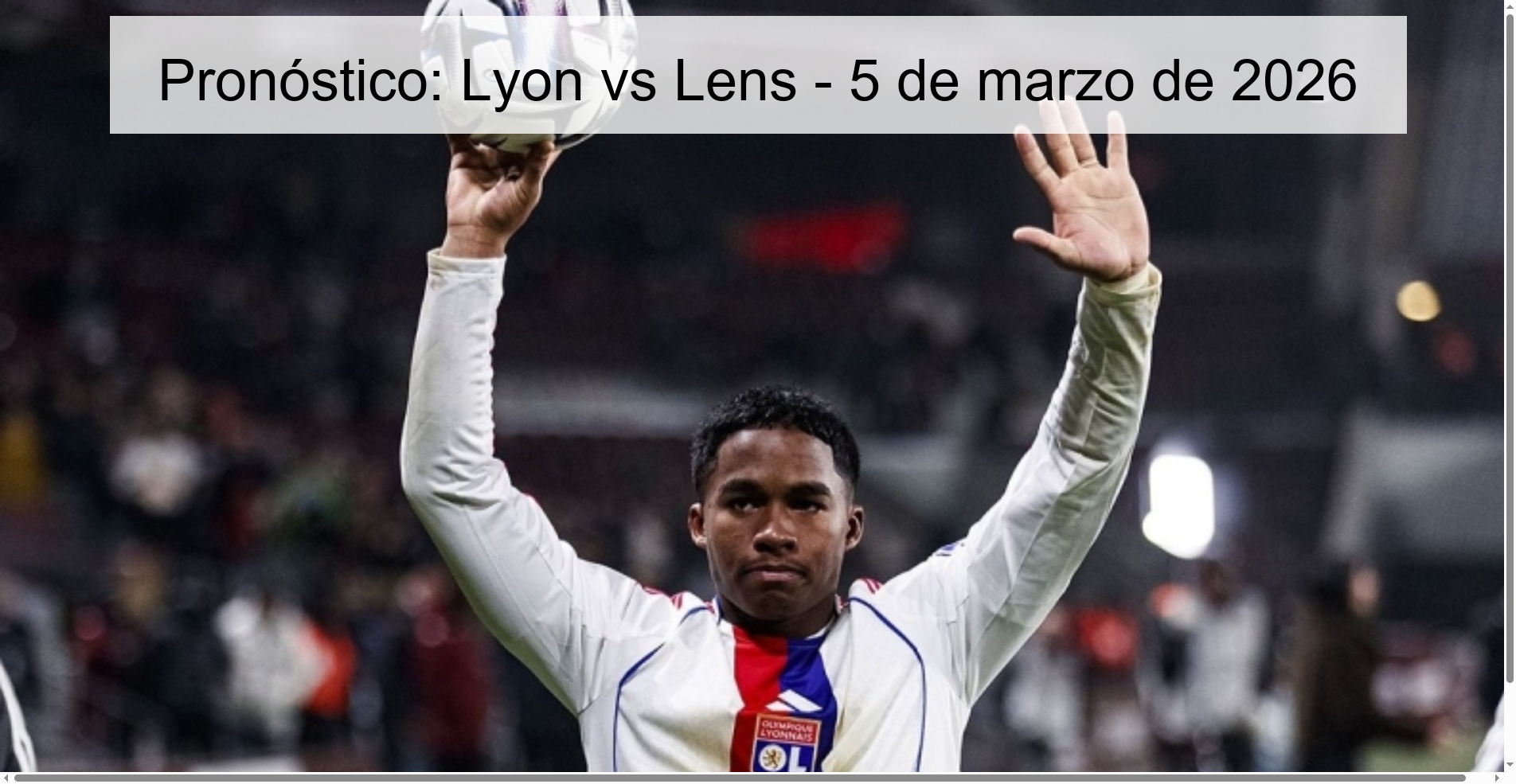 Prediction: Lyon vs Lens - March 5, 2026