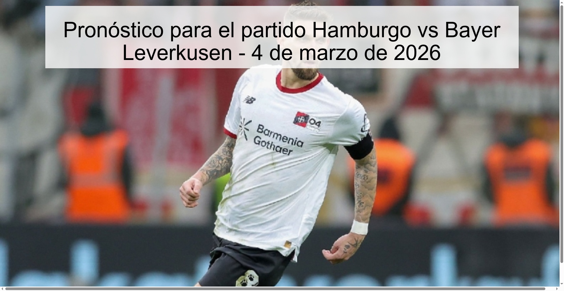 Prediction for the match Hamburg vs Bayer Leverkusen - March 4, 2026