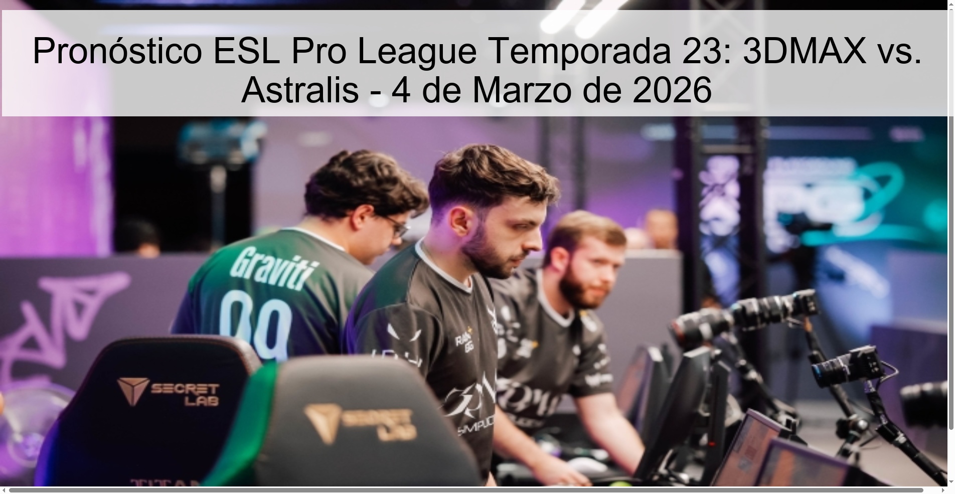 ESL Pro League Season 23 Prediction: 3DMAX vs. Astralis - March 4, 2026