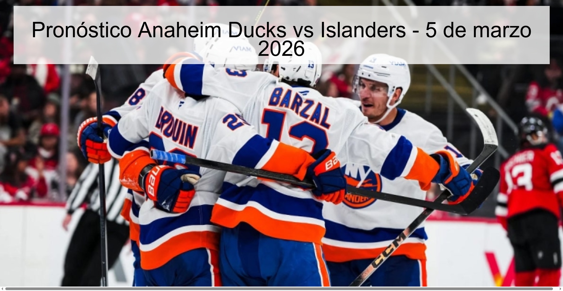 Anaheim Ducks vs Islanders Prediction - March 5, 2026