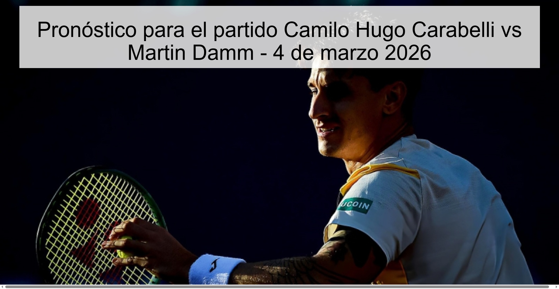 Prediction for the match Camilo Hugo Carabelli vs Martin Damm - March 4, 2026